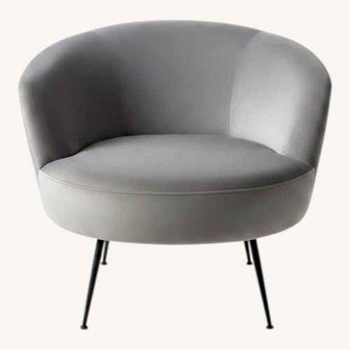 Used Chic Gray Velvet Chair  for sale on AptDeco