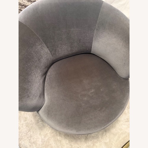 Used Chic Gray Velvet Chair  for sale on AptDeco