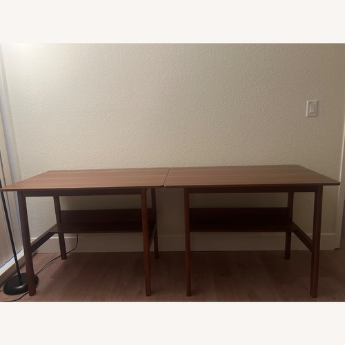 Used Dark Brown Wood Desk for sale on AptDeco