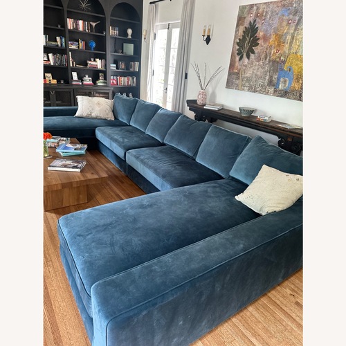 Used Interior Define Blue 3+ Piece Sectional for sale on AptDeco
