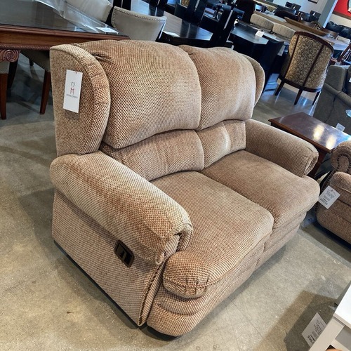 Used Textured Chenille Manual Recliner Loveseat for sale on AptDeco