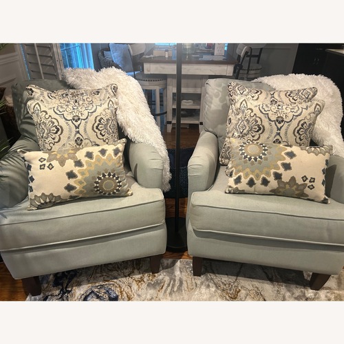 Used Blue Fabric Armchair for sale on AptDeco