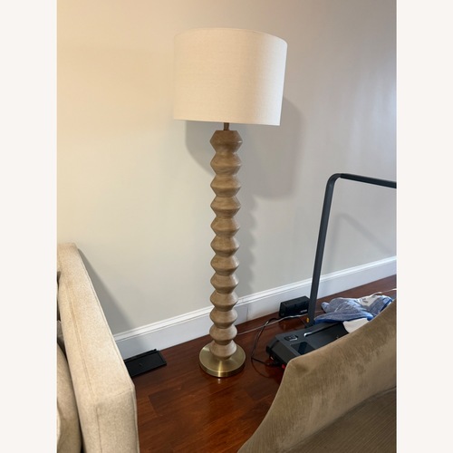Used Livabliss Mungo Natural Wood Floor Lamp for sale on AptDeco