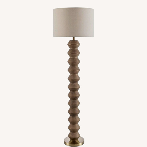 Used Livabliss Mungo Natural Wood Floor Lamp for sale on AptDeco