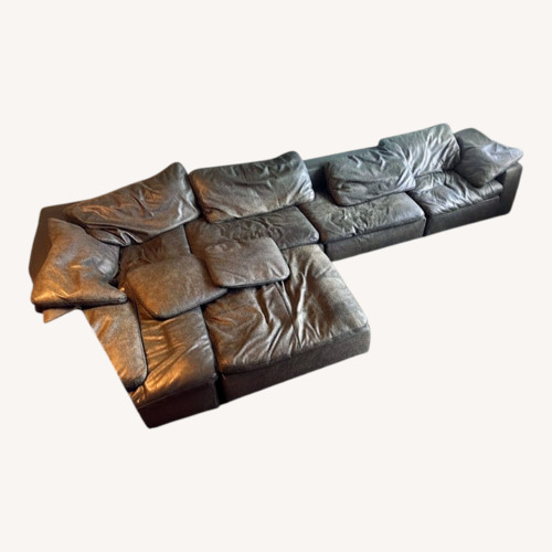 Used 6 Piece Sectional Leather Couch for sale on AptDeco