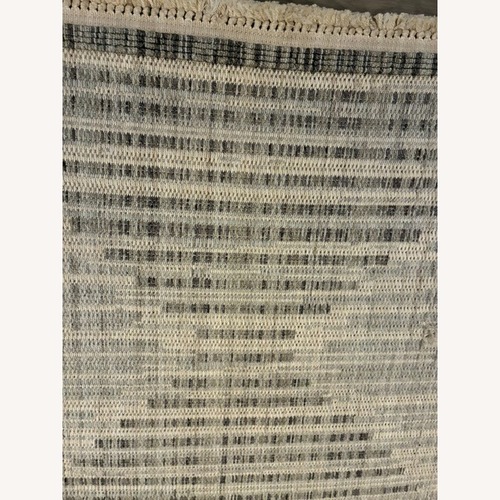 Used Gray and Blue Textured Area Rug for sale on AptDeco
