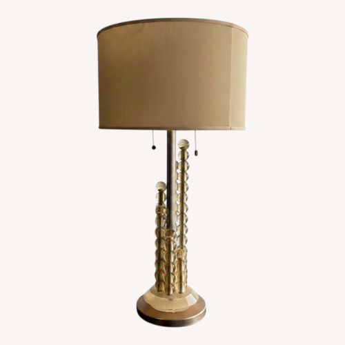 Used Mid-Century Modern Brass Table Lamps - a Pair for sale on AptDeco