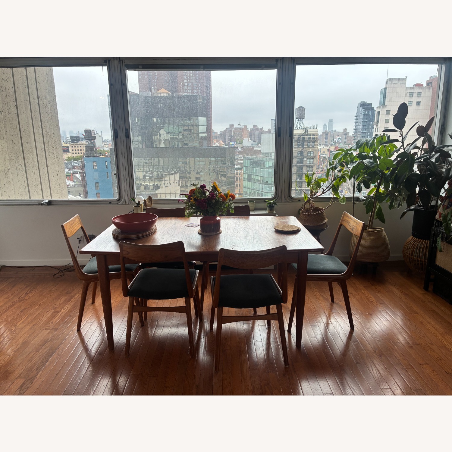 Vintage Teak Wood Table & Chairs - image-2