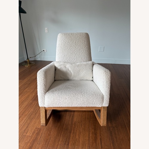 Used Monte Joya Rocker Ivory Boucle Walnut Base for sale on AptDeco