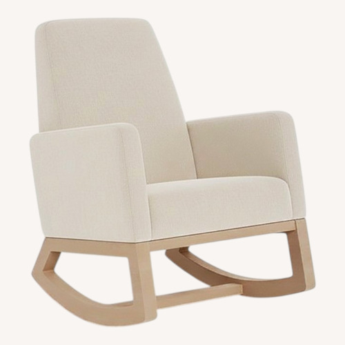 Used Monte Joya Rocker Ivory Boucle Walnut Base for sale on AptDeco