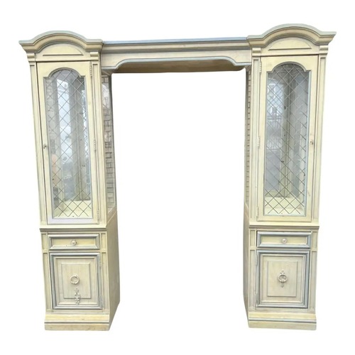 Used Vintage Painted China Cabinet Wall Unit for sale on AptDeco