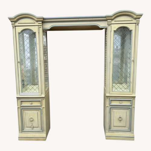 Used Vintage Painted China Cabinet Wall Unit for sale on AptDeco