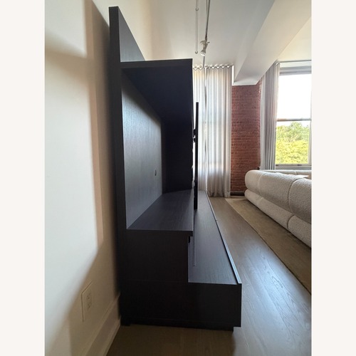 Used Lazzoni Dark Brown Media Storage with Mirror for sale on AptDeco