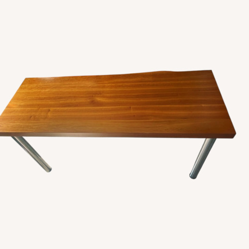 Used Light Brown Wood Veneer Desk for sale on AptDeco