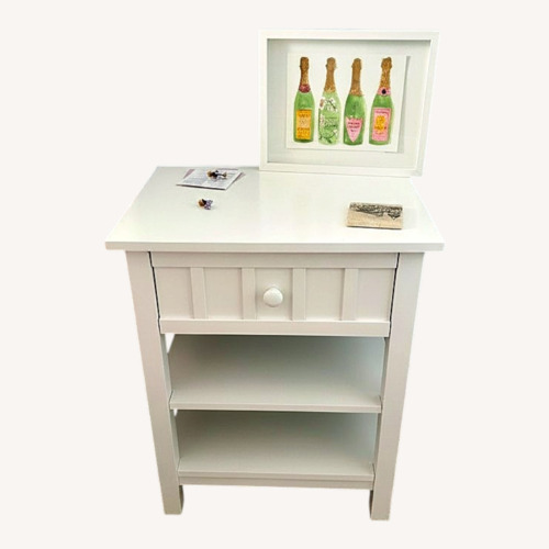 Used Taylor Made Custom Furniture White Side Tables 2 for sale on AptDeco