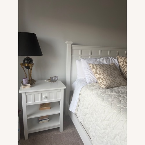 Used Taylor Made Custom Furniture White Side Tables 2 for sale on AptDeco
