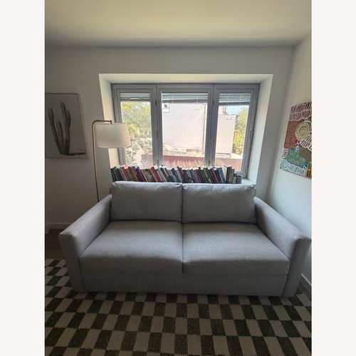 Used Crate & Barrel Barrett II Light Gray Fabric Sleeper Sofa for sale on AptDeco