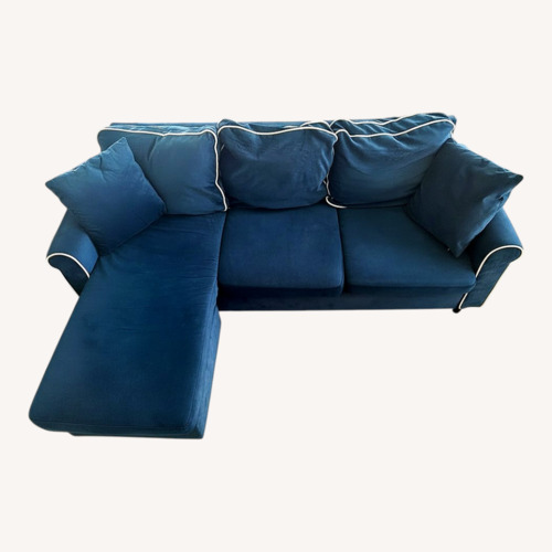 Used Roy Old Hollywood Space-Saving Velvet Sectional for sale on AptDeco