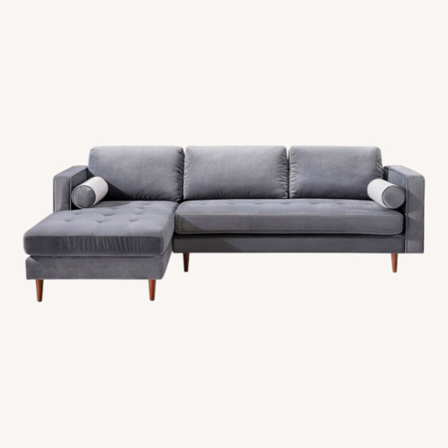 Used Dark Gray Fabric 2 Piece Sectional for sale on AptDeco