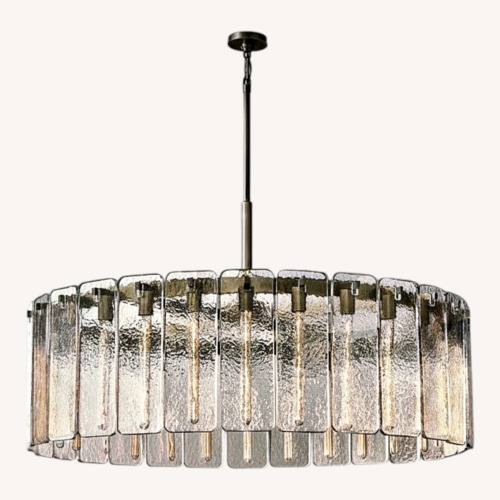 Used Callamette Glass Round Chandelier for sale on AptDeco