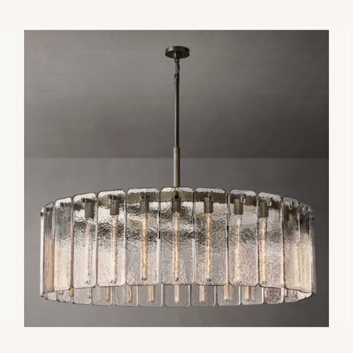 Used Callamette Glass Round Chandelier for sale on AptDeco