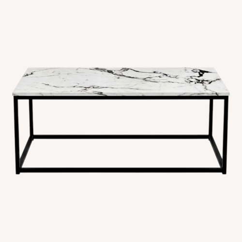 Used White Resin Coffee Table for sale on AptDeco