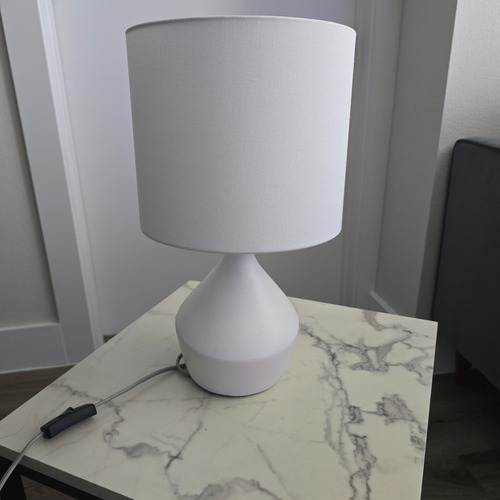 Used West Elm White Ceramic Table Lamp for sale on AptDeco