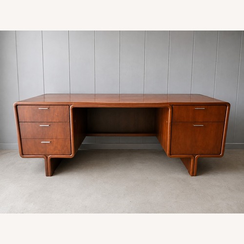 Used Vintage Elite Biltrite Mid-Century Desk & Credenza for sale on AptDeco