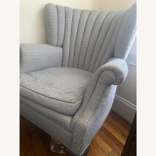 Used Channel Tufted Wingback Armchair for sale on AptDeco