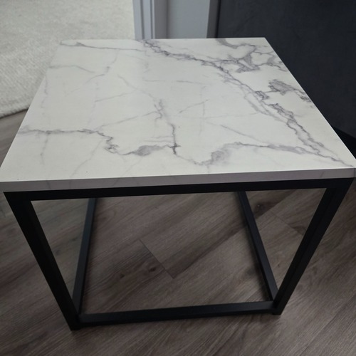 Used Safavieh Baize White Resin Side Table for sale on AptDeco