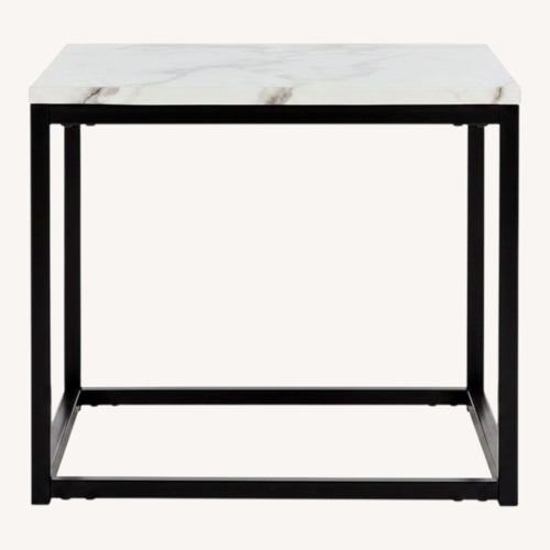 Used Safavieh Baize White Resin Side Table for sale on AptDeco