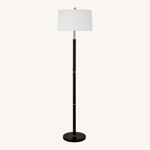 Used Uttermost Black Metal Floor Lamp for sale on AptDeco