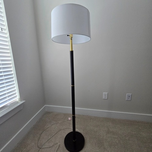 Used Uttermost Black Metal Floor Lamp for sale on AptDeco