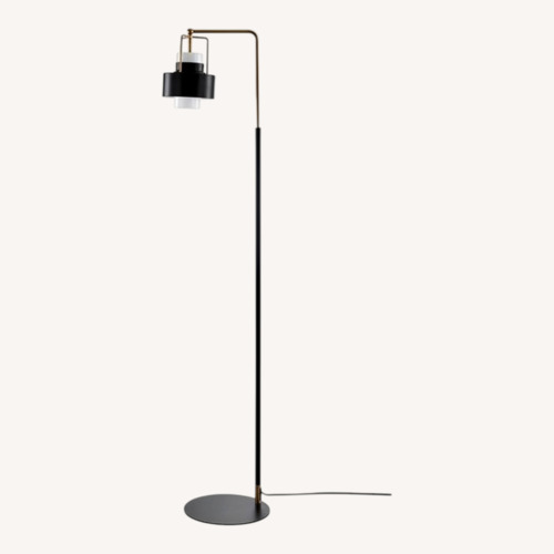 Used Safavieh Black Metal Floor Lamp for sale on AptDeco
