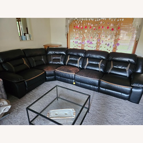 Used 5 Piece Leather Couch Sectional for sale on AptDeco