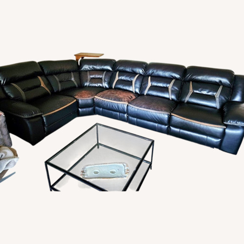 Used 5 Piece Leather Couch Sectional for sale on AptDeco