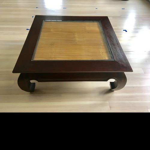 Used Two-Tone Ming Style Square Coffee Table for sale on AptDeco