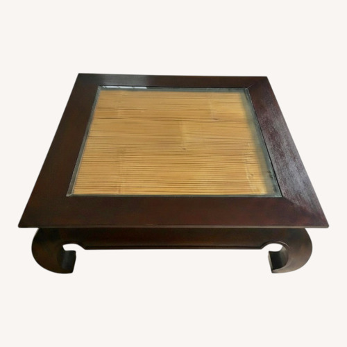 Used Two-Tone Ming Style Square Coffee Table for sale on AptDeco