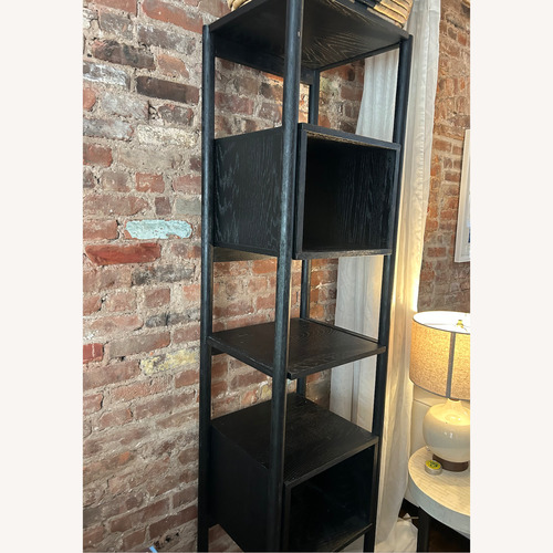 Used West Elm Jordi Black Wood Bookcase for sale on AptDeco