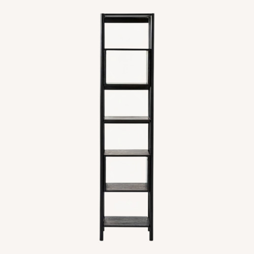 Used West Elm Jordi Black Wood Bookcase for sale on AptDeco