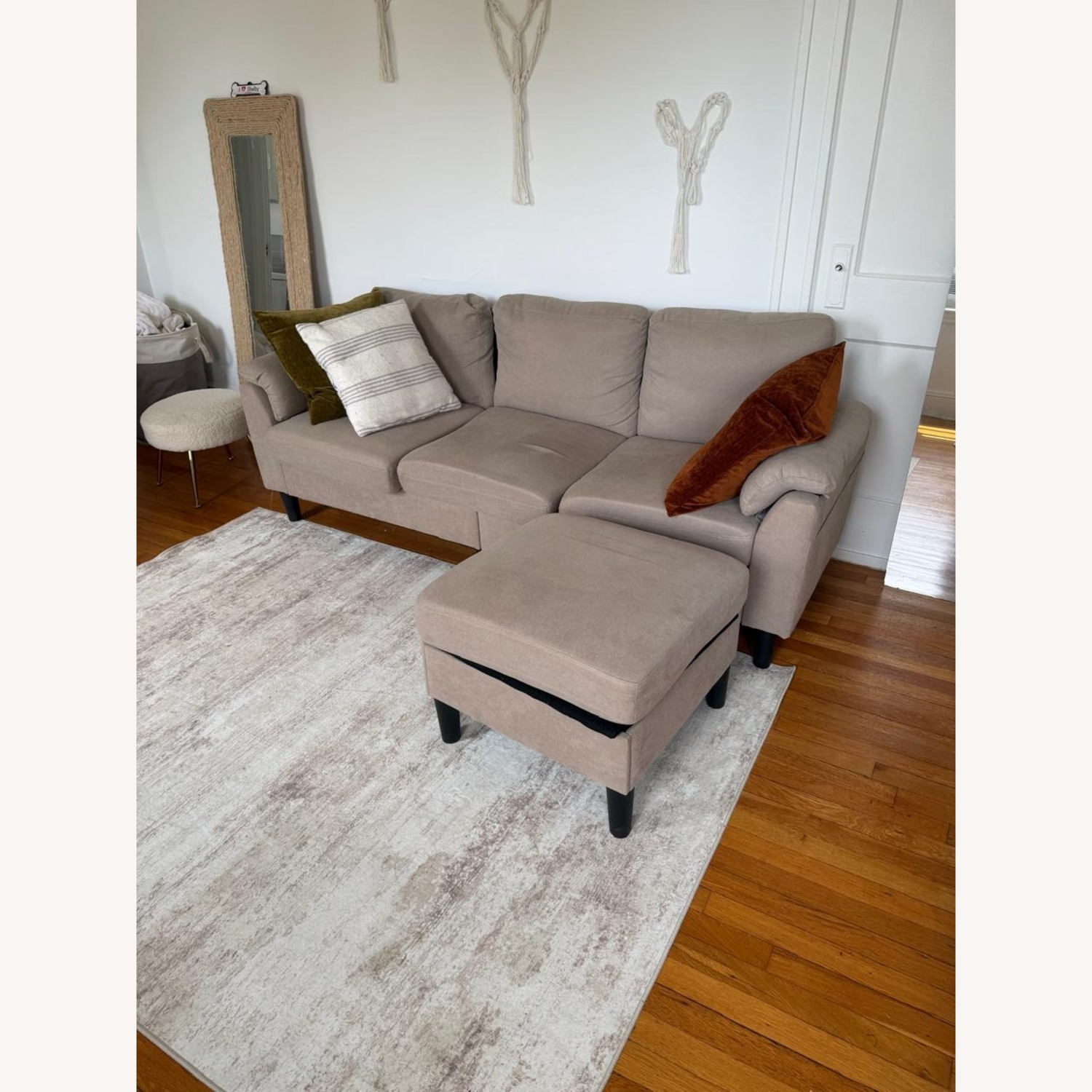 Wayfair 79" Upholstered L-Shaped Sofa with Ottoman - image-2