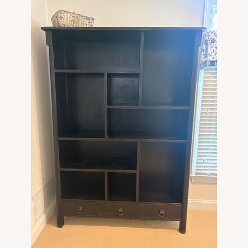 Used Dark Brown Wood Bookcase for sale on AptDeco