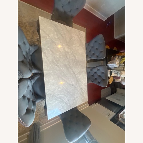Used Dining Set Including 6 Chairs and One Table for sale on AptDeco