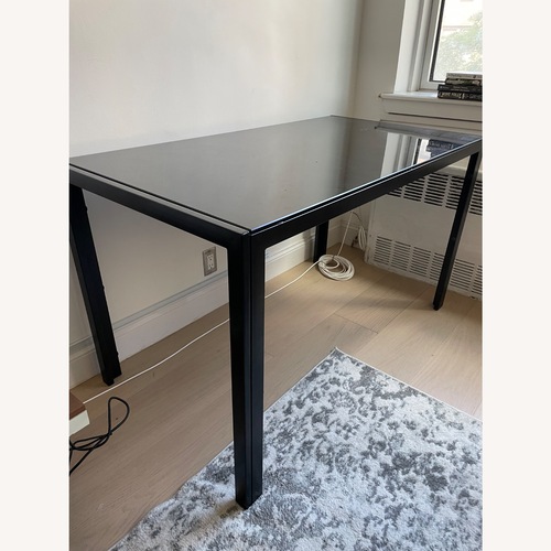 Used Wayfair Black Glass Dining Set for sale on AptDeco