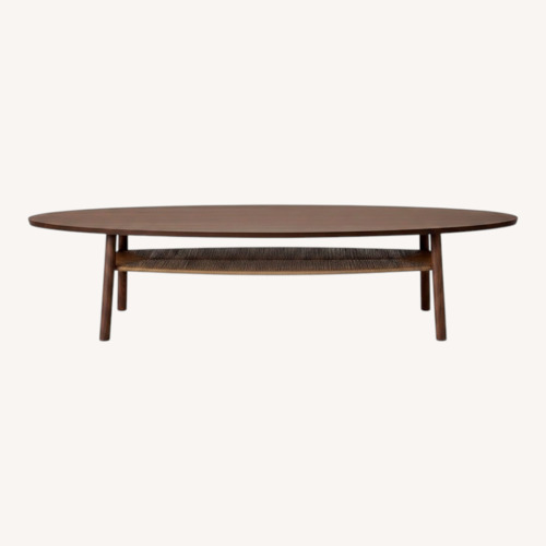 Used IKEA Stockholm Oval-Shaped Coffee Table with Shelf for sale on AptDeco