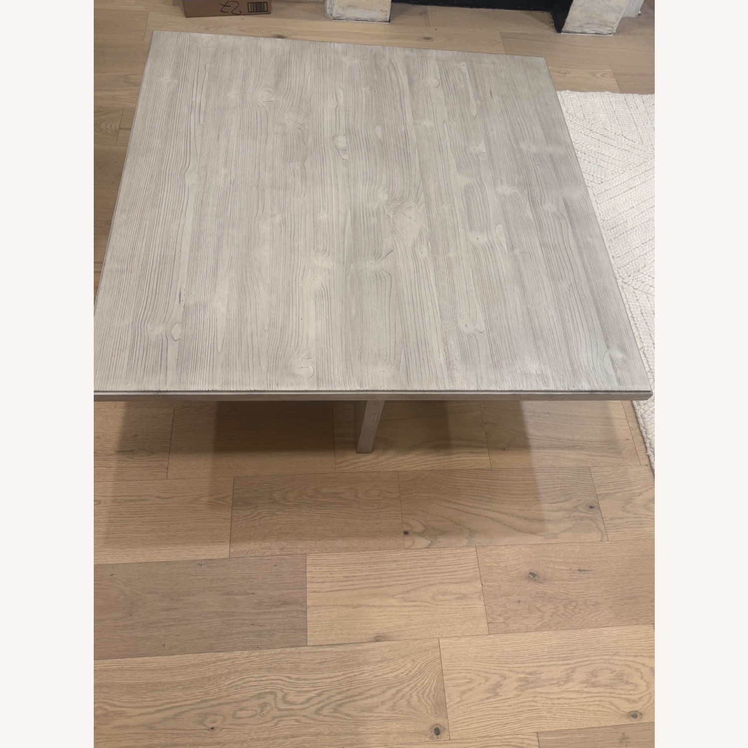 West Elm Light Gray Wood Coffee Table - image-2