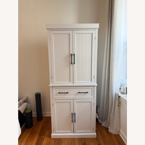Used Wayfair White Kitchen Pantry Cabinet  for sale on AptDeco
