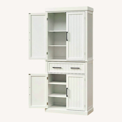 Used Wayfair White Kitchen Pantry Cabinet  for sale on AptDeco