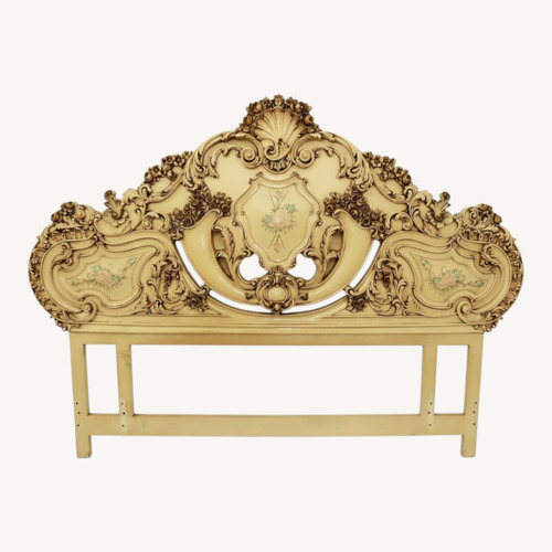 Used Italian Antique Rococo Baroque King Size Headboard for sale on AptDeco