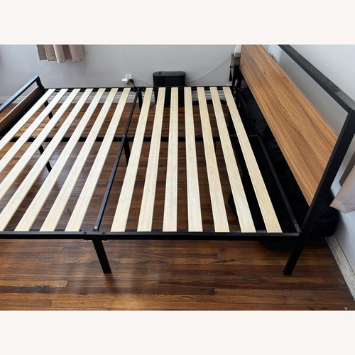 Used Wayfair Steelside Hackman King Platform Bed Metal + Wood for sale on AptDeco